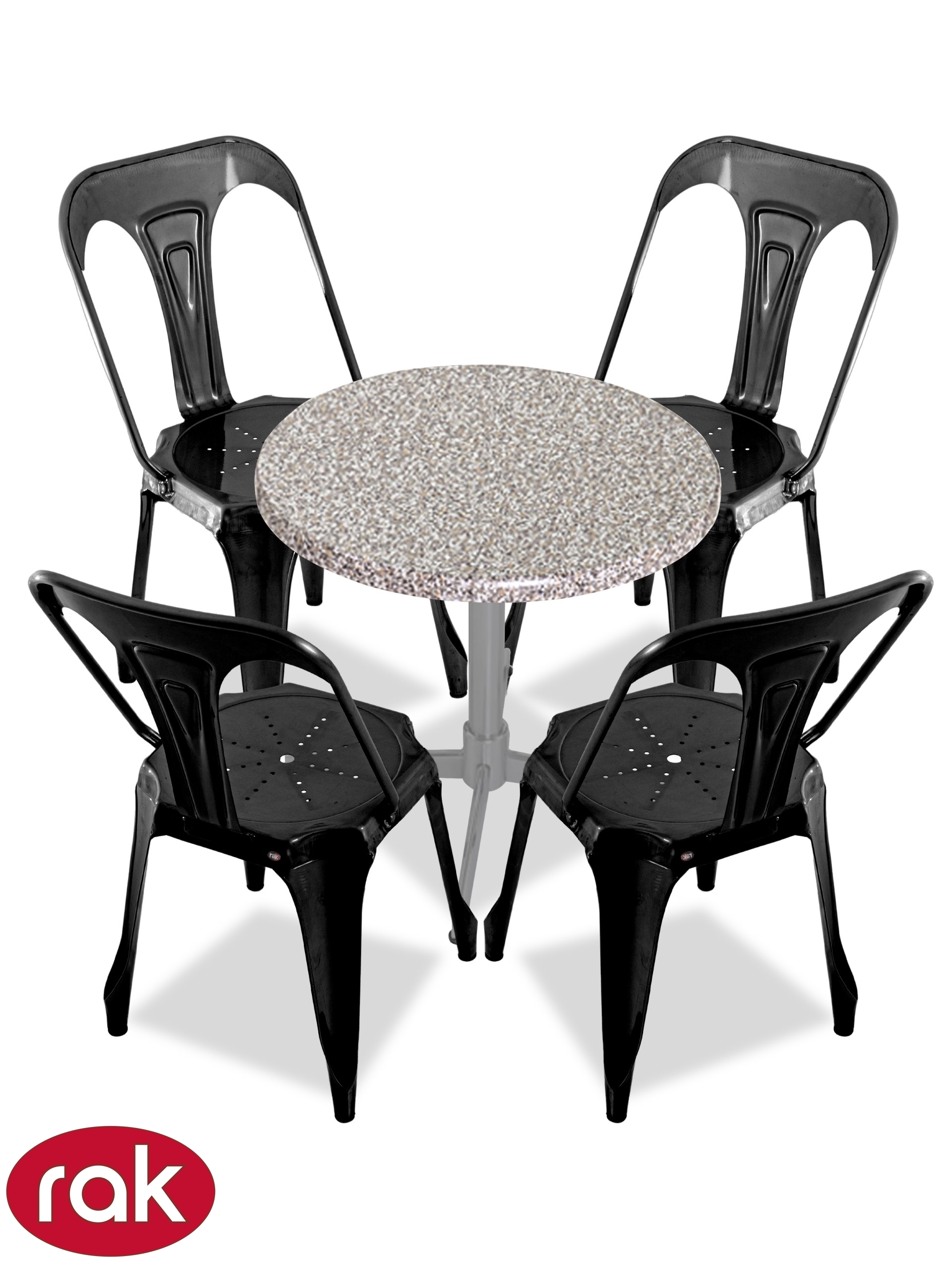 PAQUETE SILLA DECO NEGRO Y CUBIERTA 60-80 ESTRATIFICADA