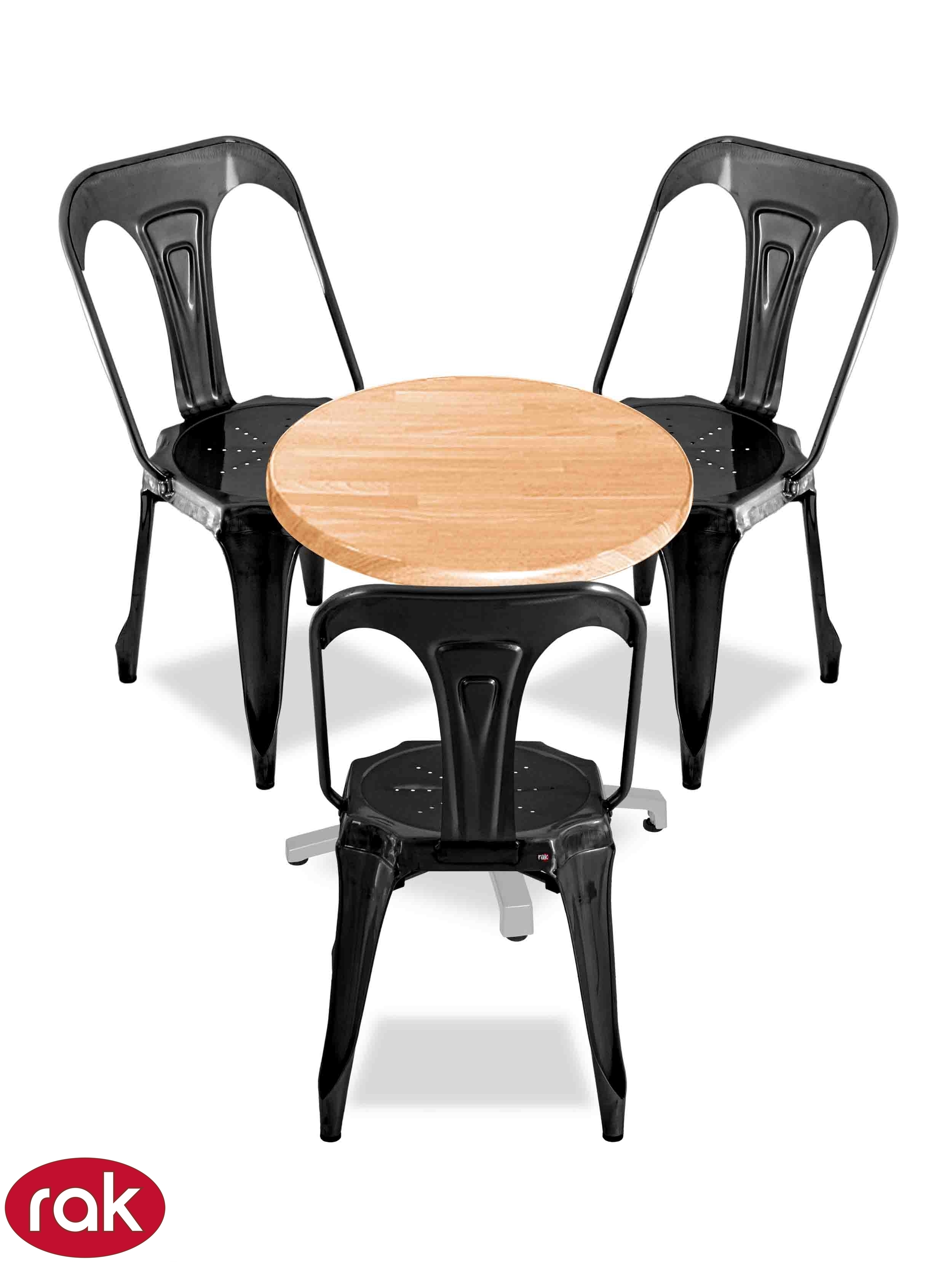 PAQUETE SILLA DECO NEGRO Y CUBIERTA 60-80 ESTRATIFICADA
